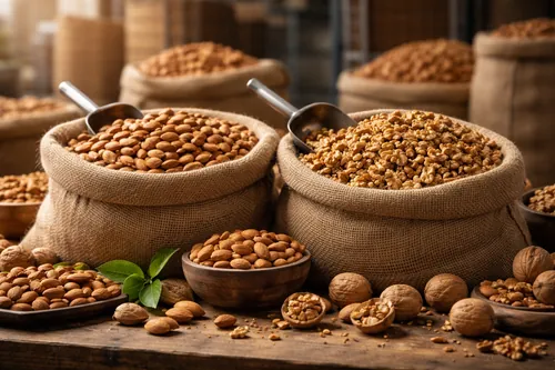 Bulk almonds and walnuts supplier in California for industrial nut ingredients and global buyers — Atlas Global Trading Co.